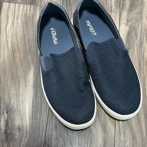 OluKai Men's Dark Blue Slip-On Loafers